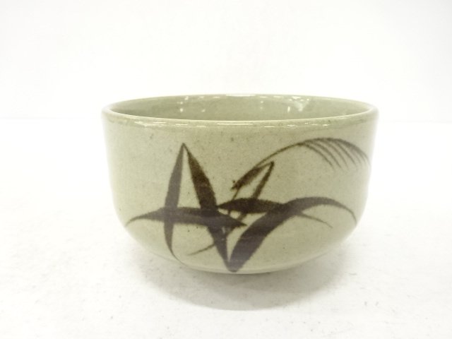 桂山造　鉄絵　茶碗